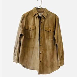 Vintage Jones New York Sport Leather/suede barn rodeo jacket  shirt size m